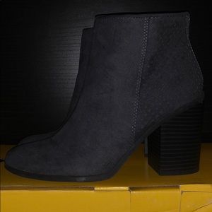 Grey ankle booties